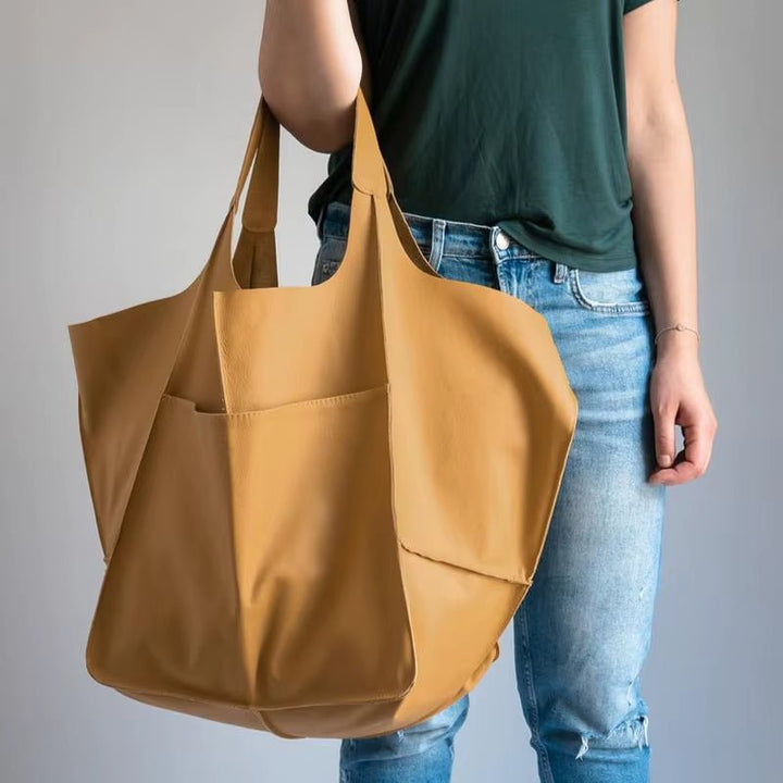 Harper | Women's Oversized Vegan Leather Magnetic Closure Tote Bag