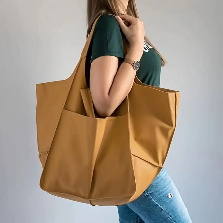Harper | Women's Oversized Vegan Leather Magnetic Closure Tote Bag