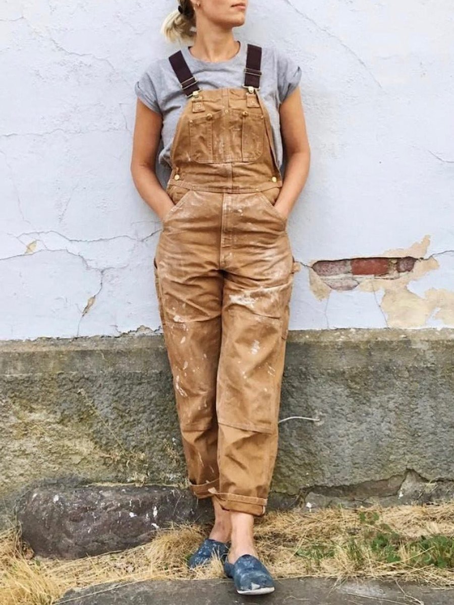 Evelyn | Women's Relaxed-Fit Adjustable-Strap Cotton Bib Overall