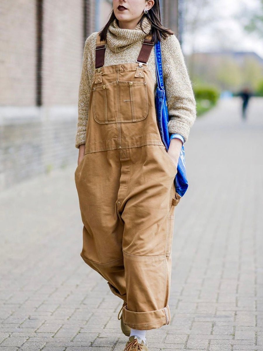 Evelyn | Women's Relaxed-Fit Adjustable-Strap Cotton Bib Overall