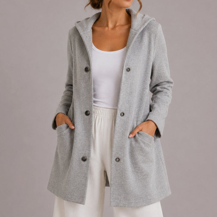 Camila | Women's Relaxed-Fit Hooded Button-Up Cardigan with Pockets