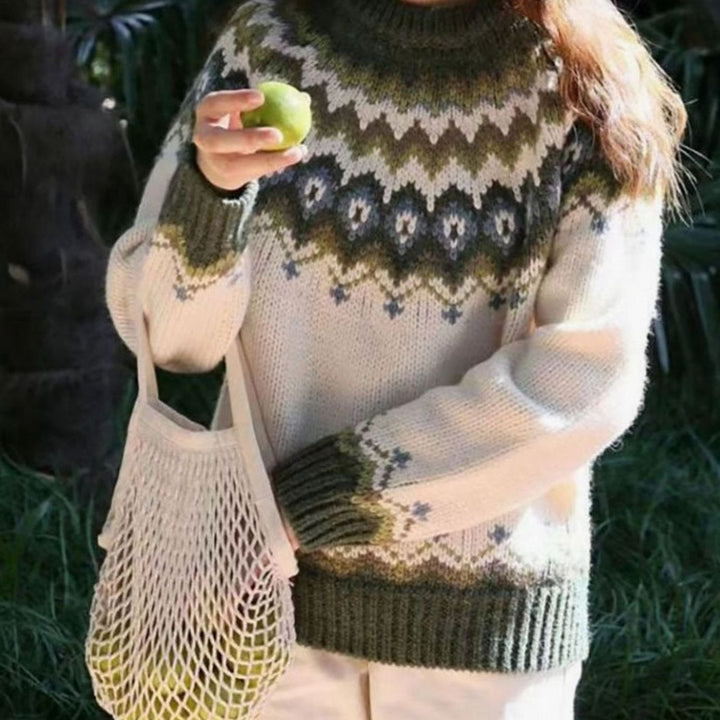Madison | Women's Relaxed-Fit Nordic Fair Isle Pattern Sweater