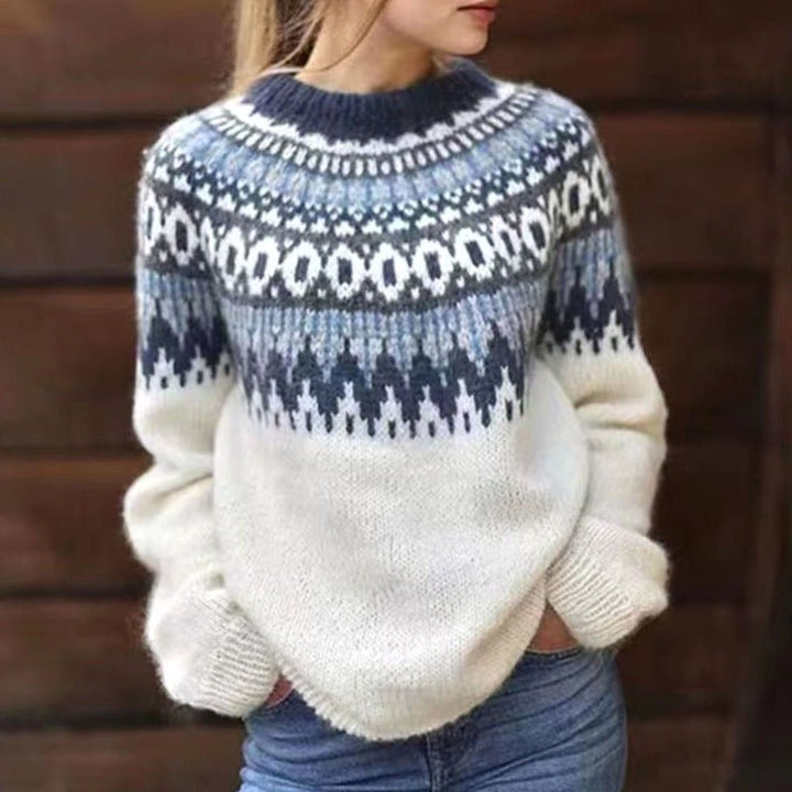 Madison | Women's Relaxed-Fit Nordic Fair Isle Pattern Sweater