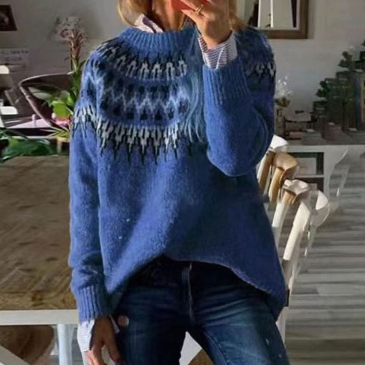 Madison | Women's Relaxed-Fit Nordic Fair Isle Pattern Sweater