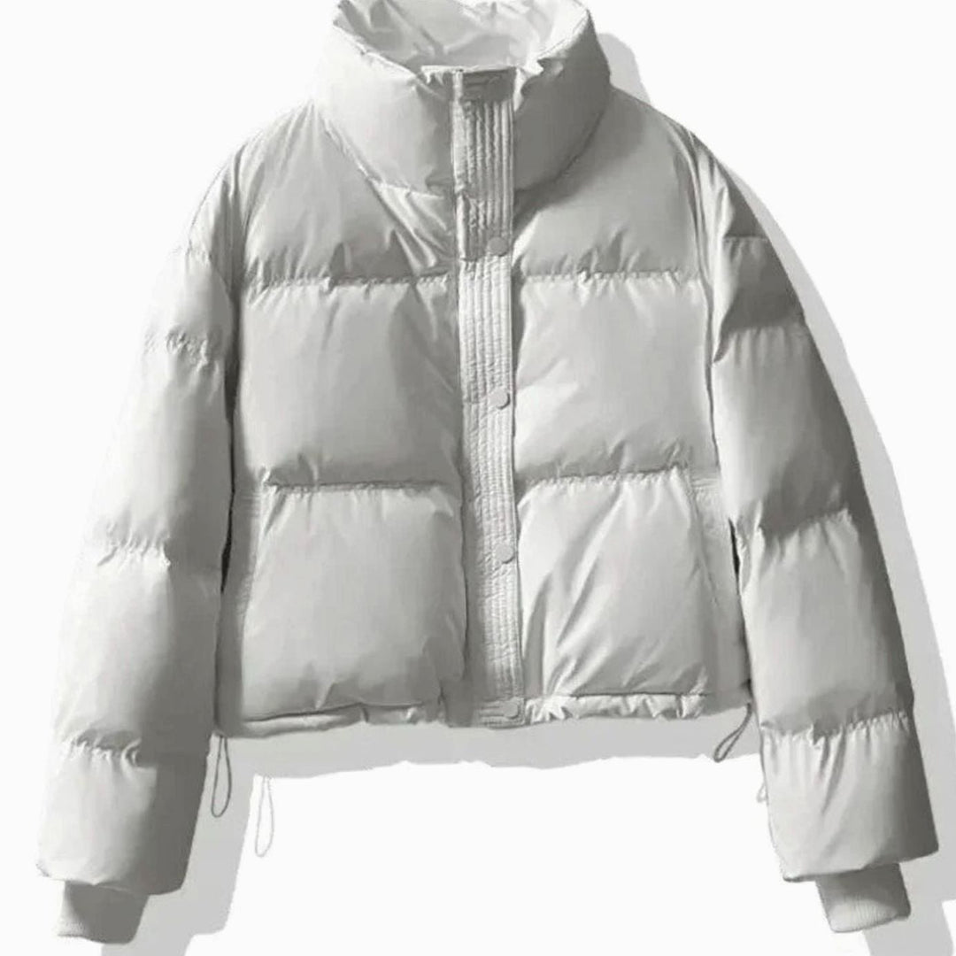 Charlotte | Women's Short Quilted Puffer Jacket Stand-Collar PU Coat