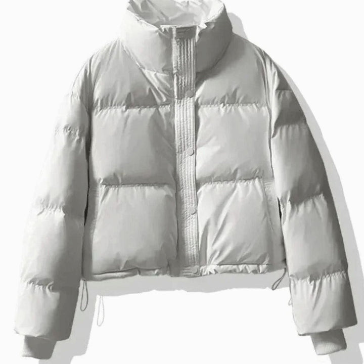 Charlotte | Women's Short Quilted Puffer Jacket Stand-Collar PU Coat