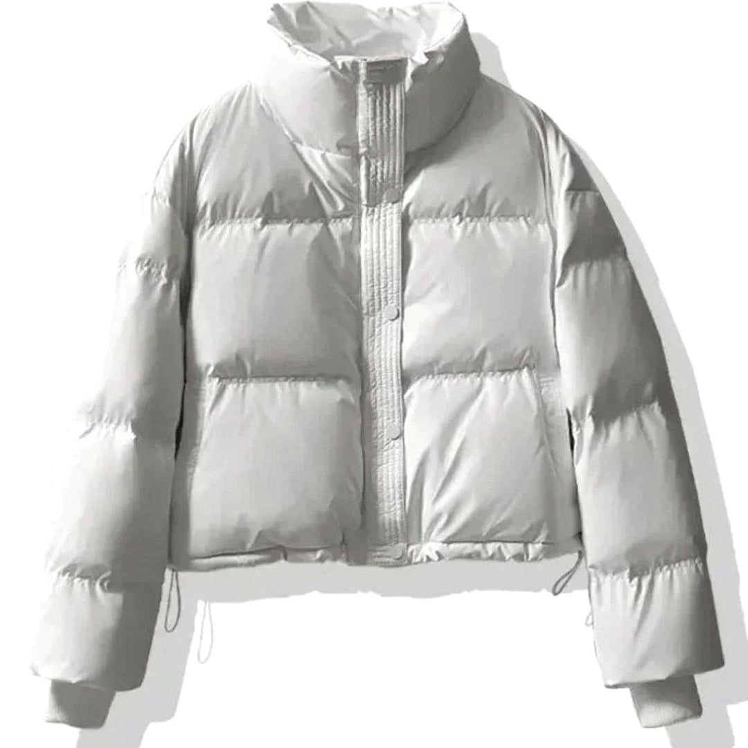 Charlotte | Women's Short Quilted Puffer Jacket Stand-Collar PU Coat