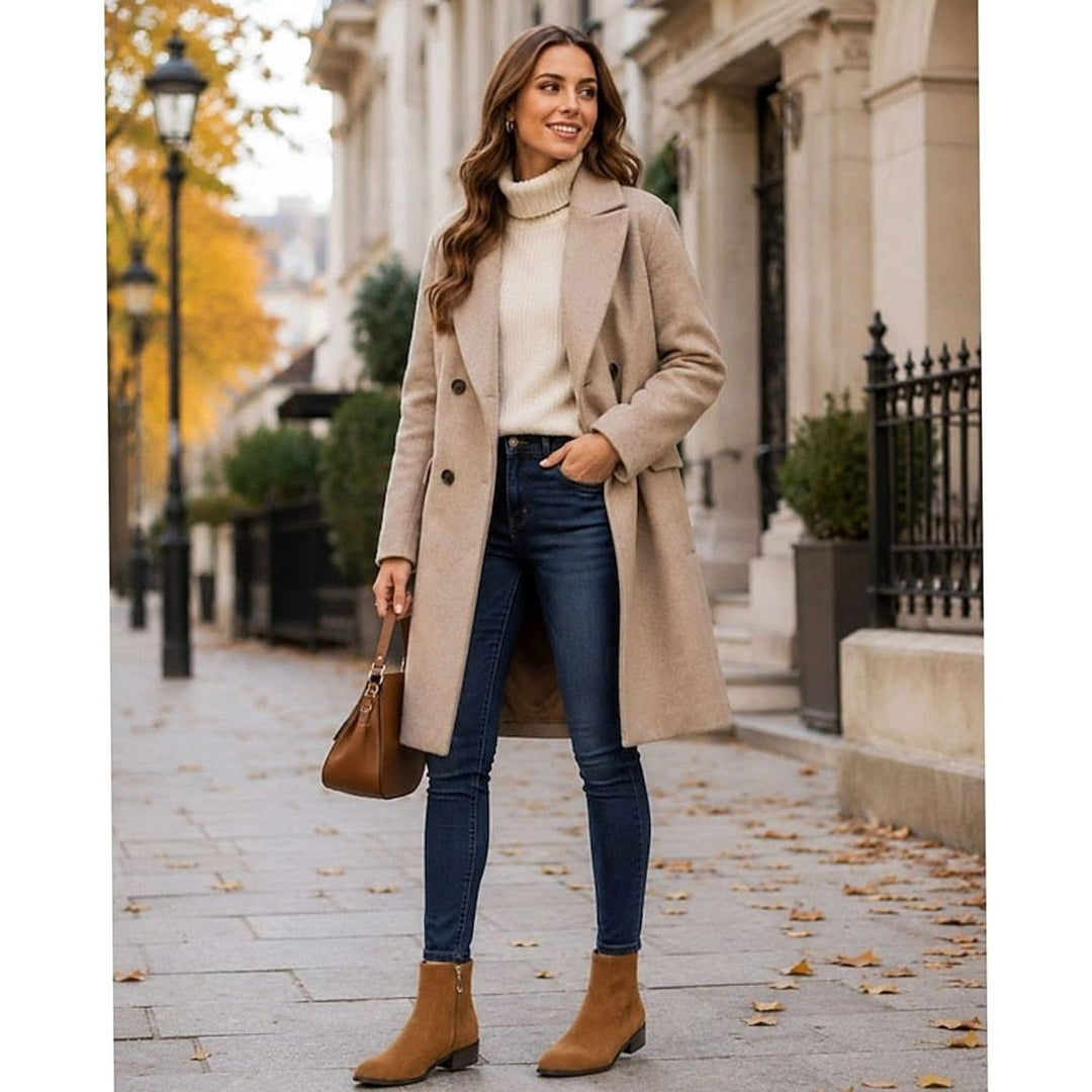 Eleanor | Women's Suede Side-Zip Block Heel Ankle Boots