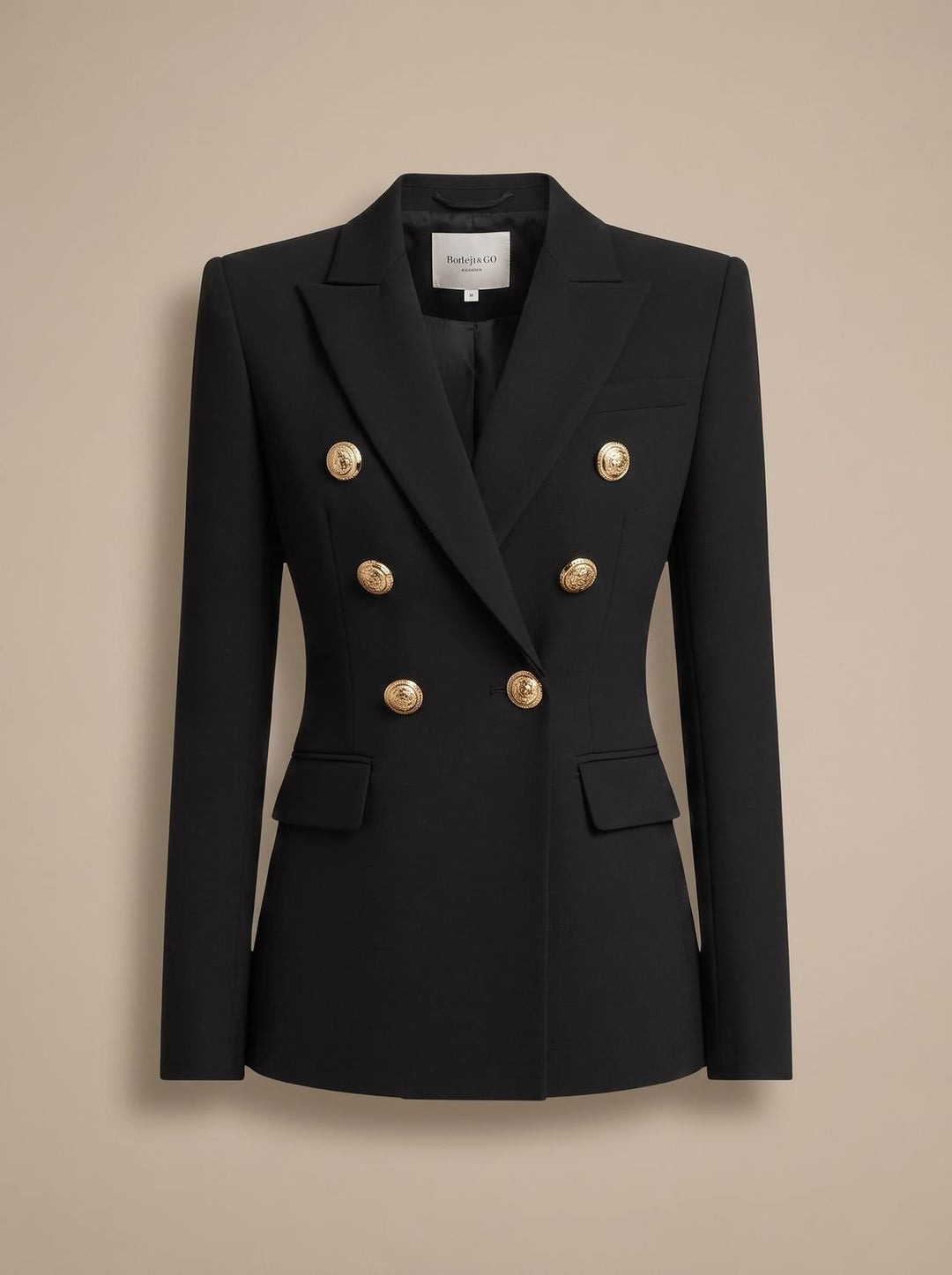Madison | Women's Tailored Double-Breasted Gold-Button Blazer