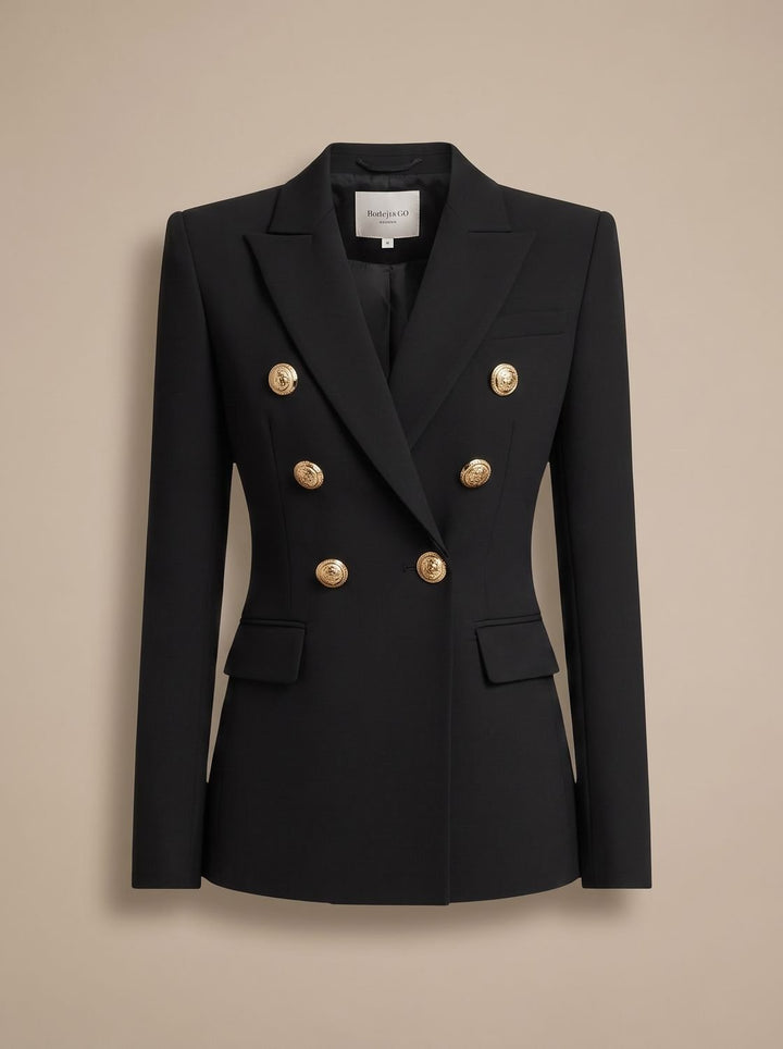 Madison | Women's Tailored Double-Breasted Gold-Button Blazer