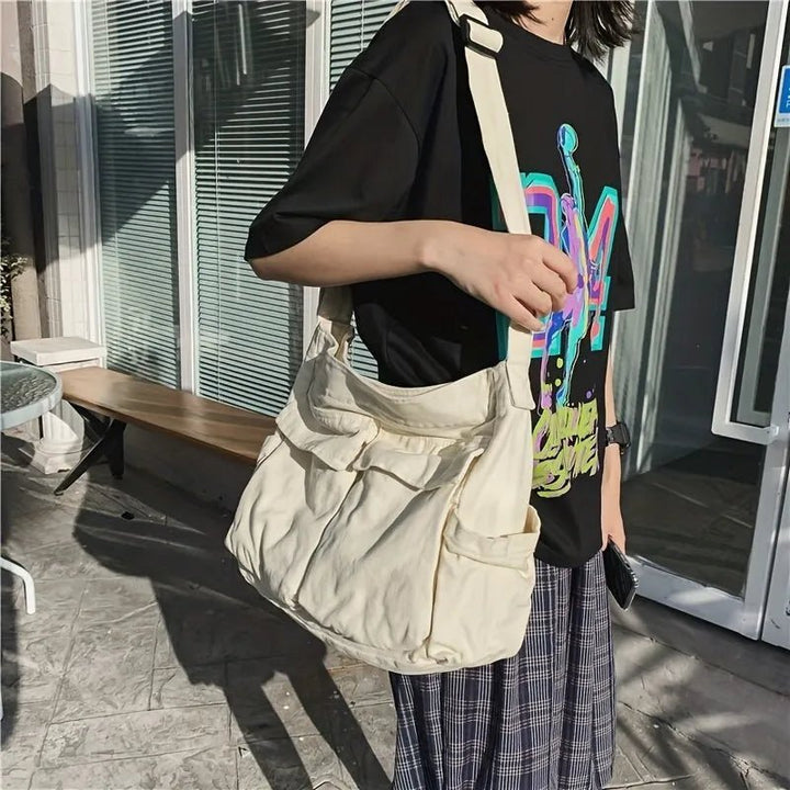 Scarlett | Women's Vintage Multi-Pocket Canvas Tote Bag Crossbody Shoulder Bag