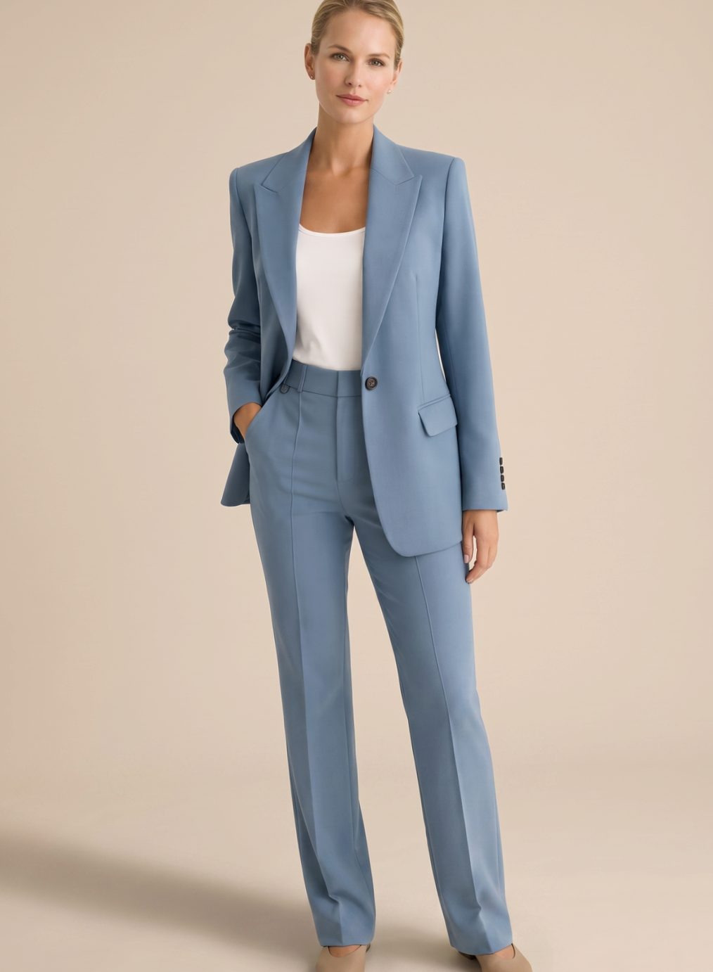 Isabella | Women's Wide-Leg Blazer Flare-Pant Two-Piece Suit Set
