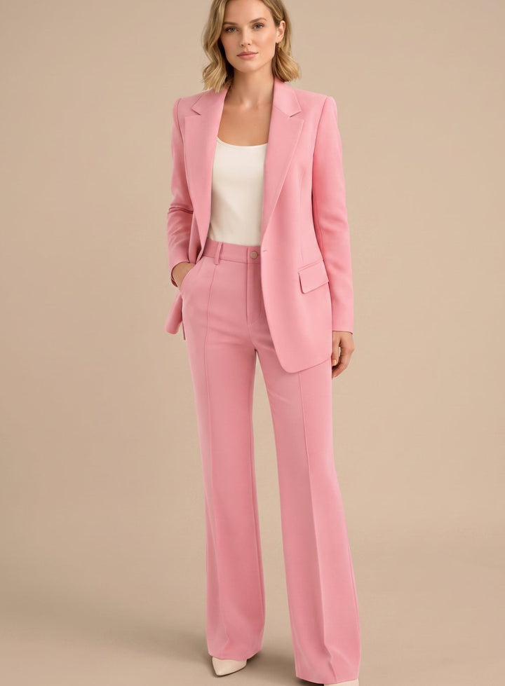 Isabella | Women's Wide-Leg Blazer Flare-Pant Two-Piece Suit Set
