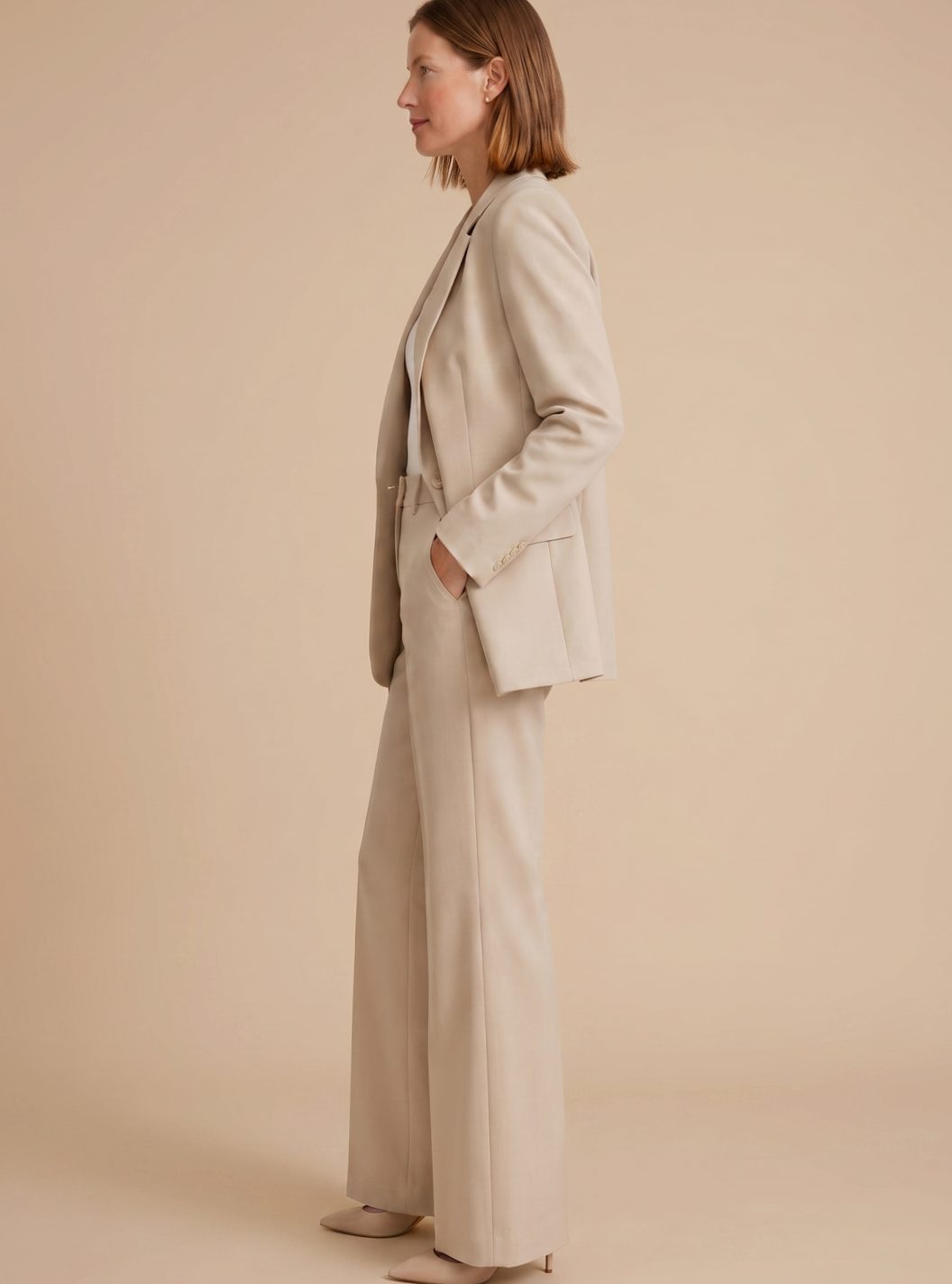 Isabella | Women's Wide-Leg Blazer Flare-Pant Two-Piece Suit Set