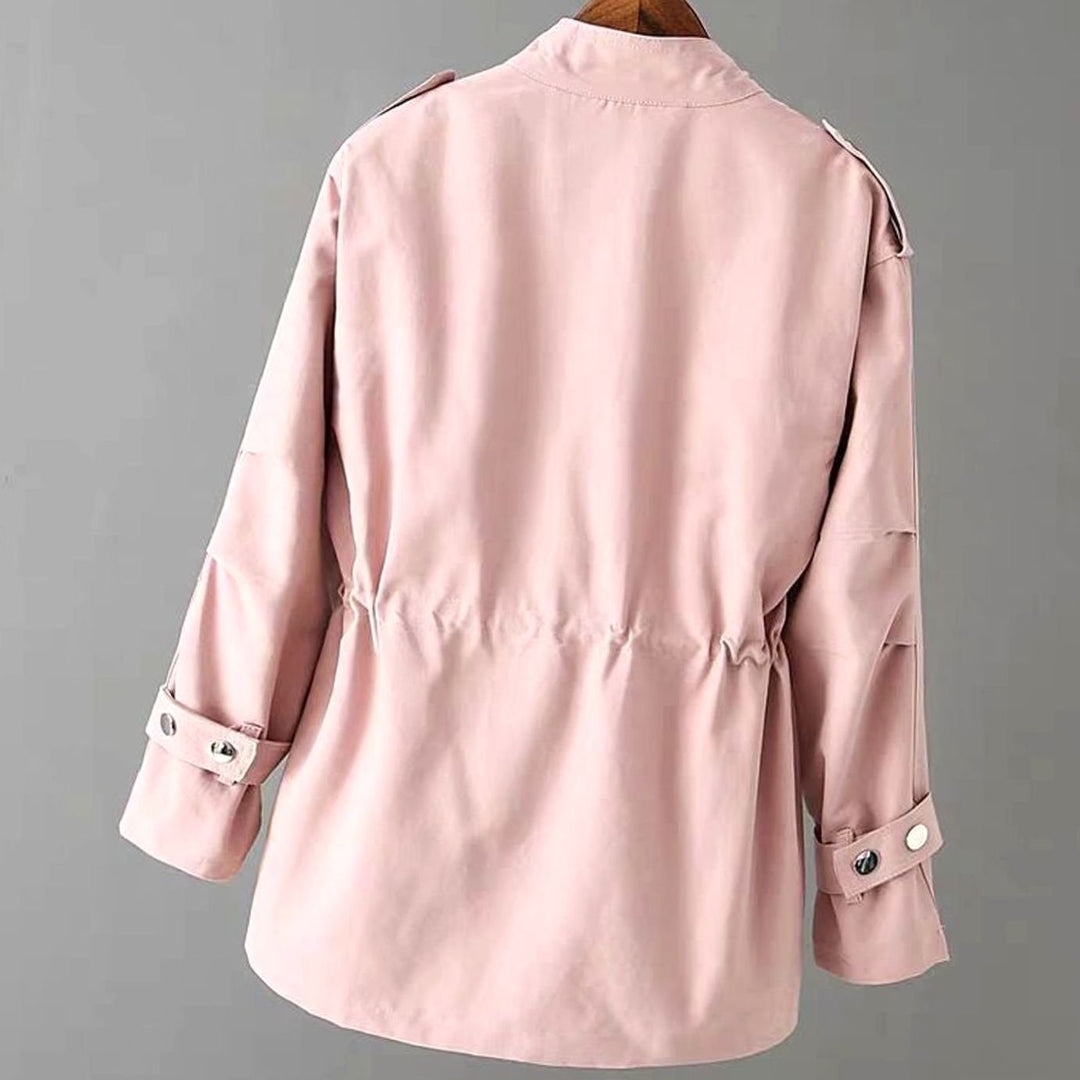 Charlotte | Women's Zip-Up Drawstring-Waist Utility Jacket