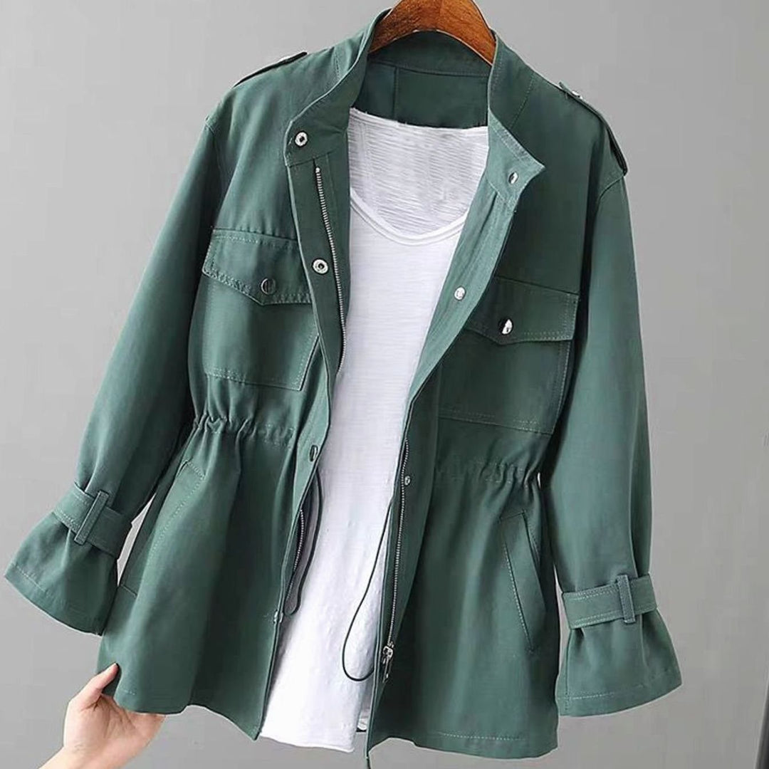 Charlotte | Women's Zip-Up Drawstring-Waist Utility Jacket