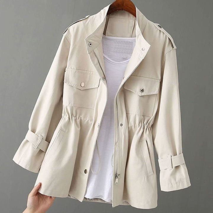 Charlotte | Women's Zip-Up Drawstring-Waist Utility Jacket